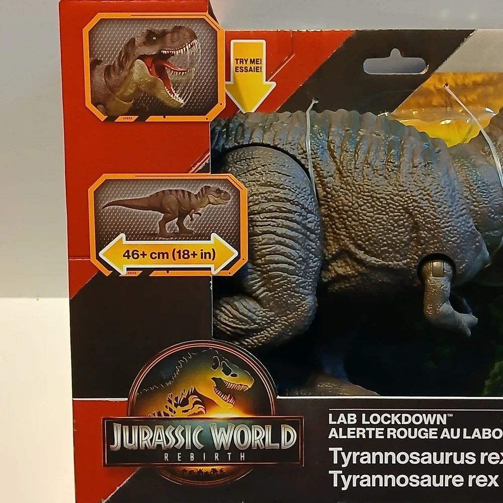 Mattel Jurassic World Rebirth Lab Lockdown Tyrannosaurus Rex T-Rex Figure 18in
